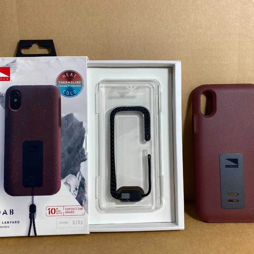 Lander‎ Moab Case for iPhone XS Red with Detachable Lanyard